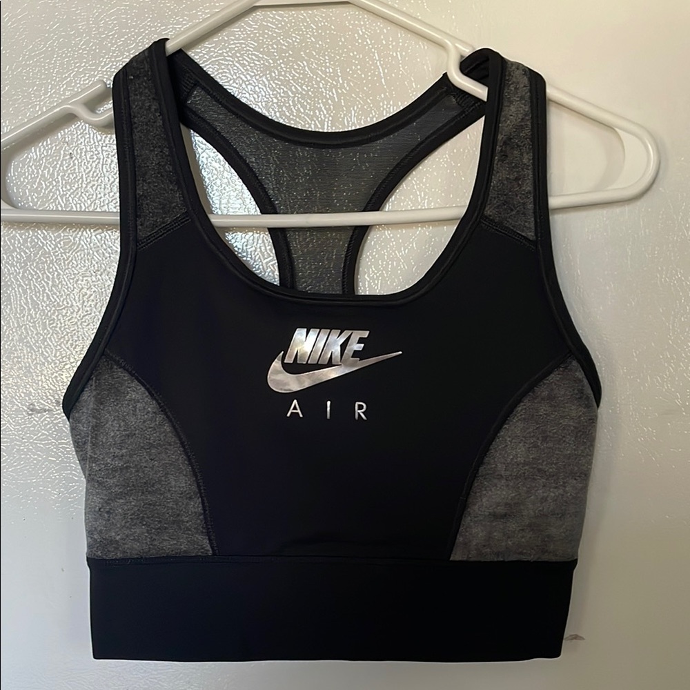Nike Air Black and Gray Sports Top Medium